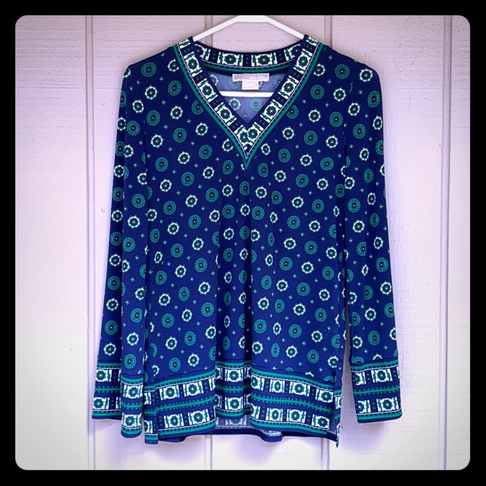 Stretchy Michael Kors V-neck Tunic Shirt